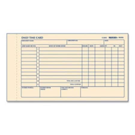 Rediform Rediform Office Products RED4K406 Time Card Pads- For Daily Time-2 Page- 4-.25in.x7in.- Manila RED4K406
